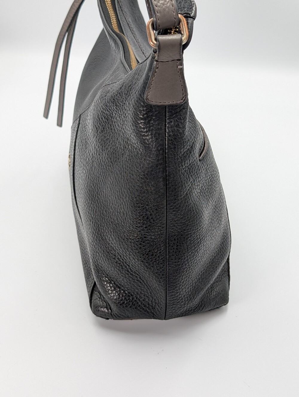 Radley Alpha Road Medium Shoulder Bag In Pebbled Black And Grey Leather - Picture 5 of 13